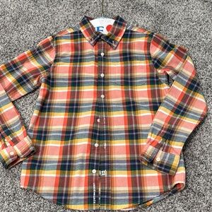 EUC Janie & Jack Long Sleeve Button Down Flannel Size 10